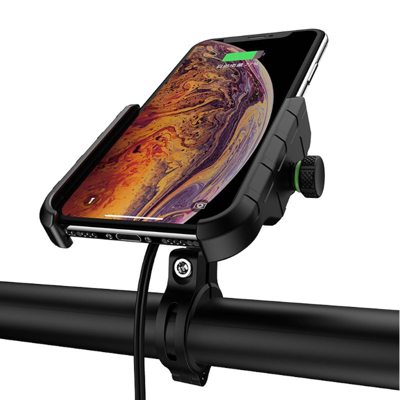 Waterproof 12V Motorcycle Phone Qi Fast Charging Wireless Charger Bracket Holder Mount Stand