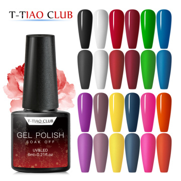 T-TIAO CLUB Uv Gel Nail Polish Top Uv Led Gel Nail Art Varnish Hybrid Soak Off Gel Lacquer Lucky Nail Paint Gel Polish Gellak