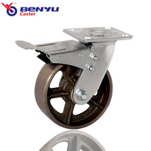 8Inch Cast Iron Wheel Swivel Caster with Brake