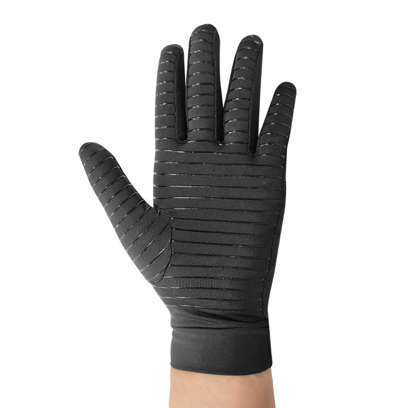 Arthritis Compression Gloves Full Finger Black Mittens Relieve Arthritis Rheumatoid Carpal Tunnel tendonitis Pain Copper Gloves
