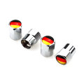 DSYCAR 4 Pcs/Set Car Styling Aluminium Alloy/Copper Germany Flag Car Tire Valve Caps Wheel Tires Tire Stem Air Cap Airtight New