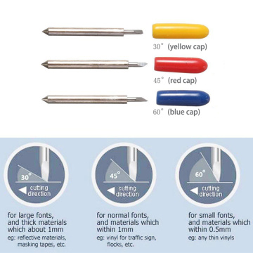 10x Roland Cricut Cutting Plotter Carbide Tungsten Blade Vinyl Film Cutter Knife 30 45 60 Dergree Offset 0.25mm