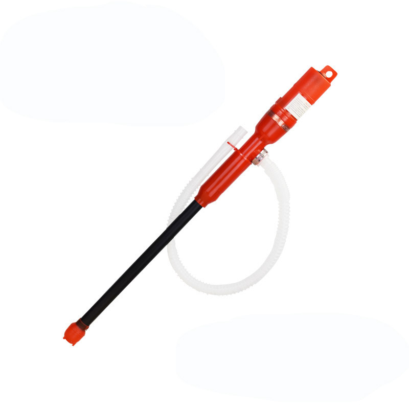 Handheld Electric Siphon Pump Battery Powered Water Oil Gas Liquid Petrol Transfer Long type(red) For Cars