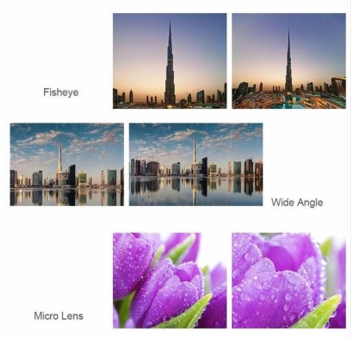 Fisheye Lens 3 in 1 Mobile Phone Lenses Fish eye +Wide angle +Macro Camera Lens for iphone 7 6s plus 5s 5 Xiaomi Huawei Samsung