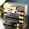 Acrylic Portable Transparent Makeup Organizer Storage Box Make Up Organizer Cosmetic Organizer Makeup Storage Drawers Organizer