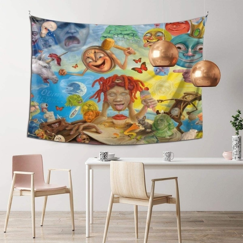 Trippie Redd Life's A Trip Wall Tapestry Home Decorations for Living Room Bedroom Dorm 3D Printing Hanging Tapestry Home Decor