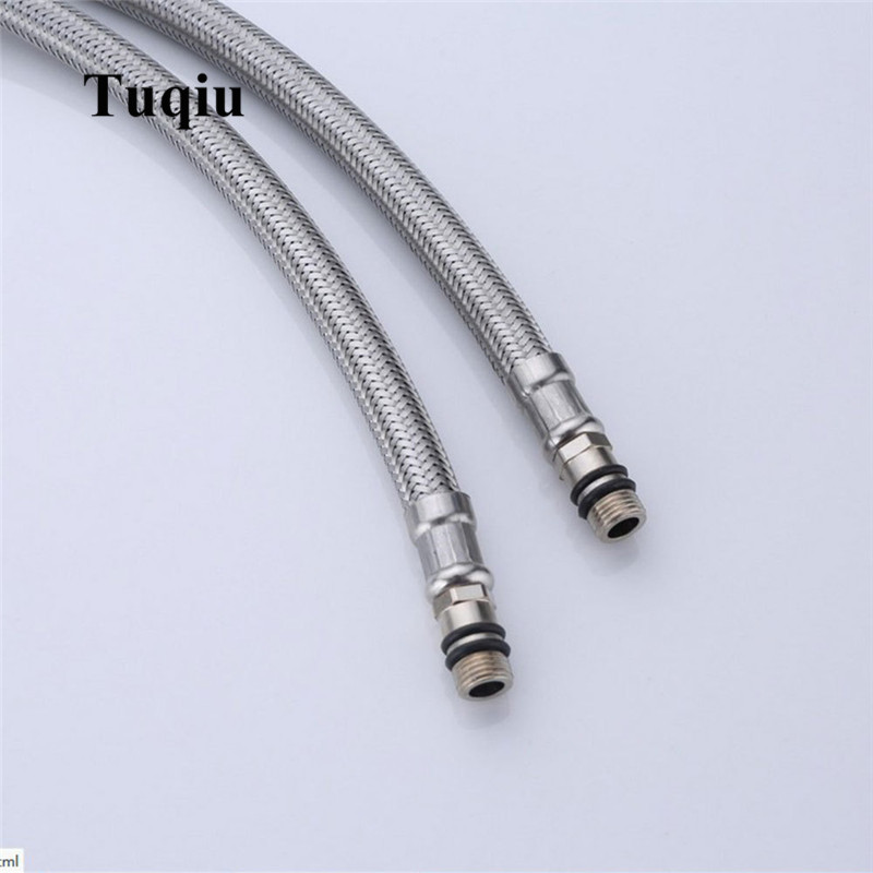 Faucet Hose 50-60 CM Flexible Plumbing Hose Faucets 1/2 ",3/8" Line Tubing Stainless Steel Bathroom Water Supply Line Hose