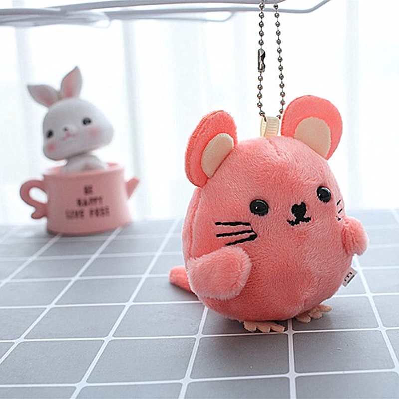 1PC Mini Cute Mouse Plush Toys Four Colors Choice Stuffed Plush Animal Toys Key Chain Dolls Birthday Gifts Festival Gifts