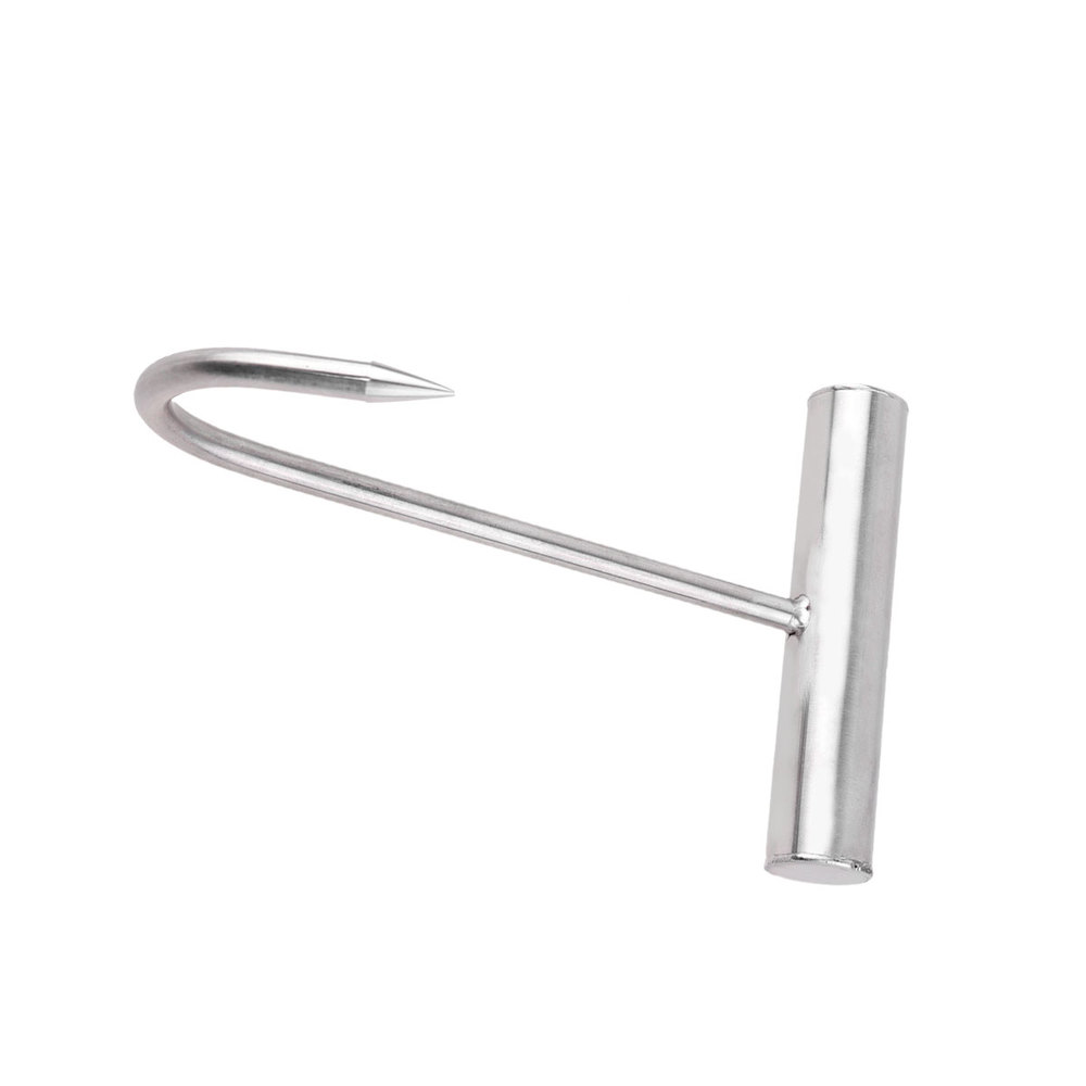 Stainless Steel Meat Hook Practical Pork Hook Roasted T-Hook Useful Beaf Chicken Hook Kitchen Tool for Home Shop (20cm)