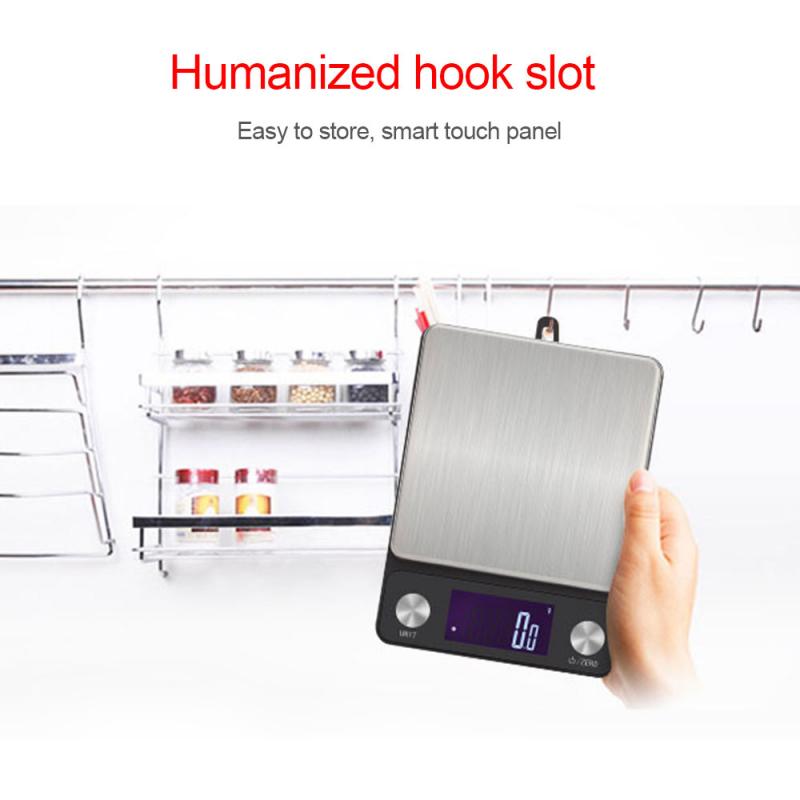 3kg/5kg/10kg High Precision Stainless Steel Digital Electronic Kitchen Food Baking Electronic Weighing Scale Measuring Accessory