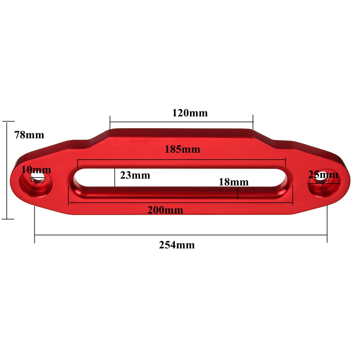 10" 254mm SUV ATV UTV Aluminium Alloy Hawse Fairlead 16800lbs for Winch Synthetic Rope 4WD