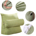 Stereo Wedge Shape Backrest Pillow Waist Cushion Washable Cotton Linen Sofa Cushions Bed Rest Maternity Reading Lounger Pillow