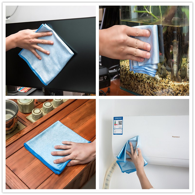 No Trace Absorbable Soft Microfiber No Lint Window Car Rag Cleaning Towel Kitchen Cleaning Cloth Wipe Glass Cloth Scouring Pad