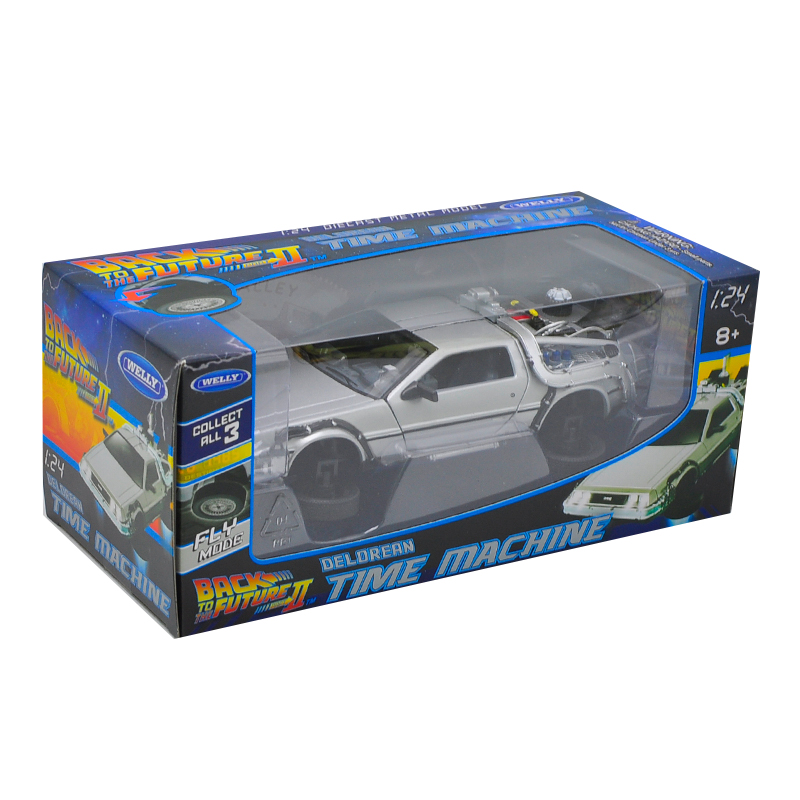 1:24 DMC-12 DeLorean Time Machine Back to the Future Car Static Die Cast Vehicles Collectible Model Car Toys