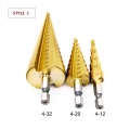 4-12/20/32mm HSS Spiral & Straight Grooved Center Drill Bit Solid Carbide Mini Drill Accessories Titanium Step Cone Drill Bit