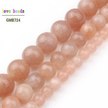 AAA+ Natural Sunstone Round Stone Beads for Jewelry Making DIY Beads Bracelet Necklace 4mm 6mm 8mm 15'' Strand