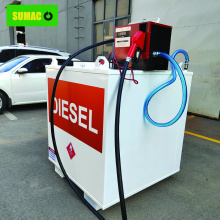 Fuel storage tank with pump carbon steel refueling