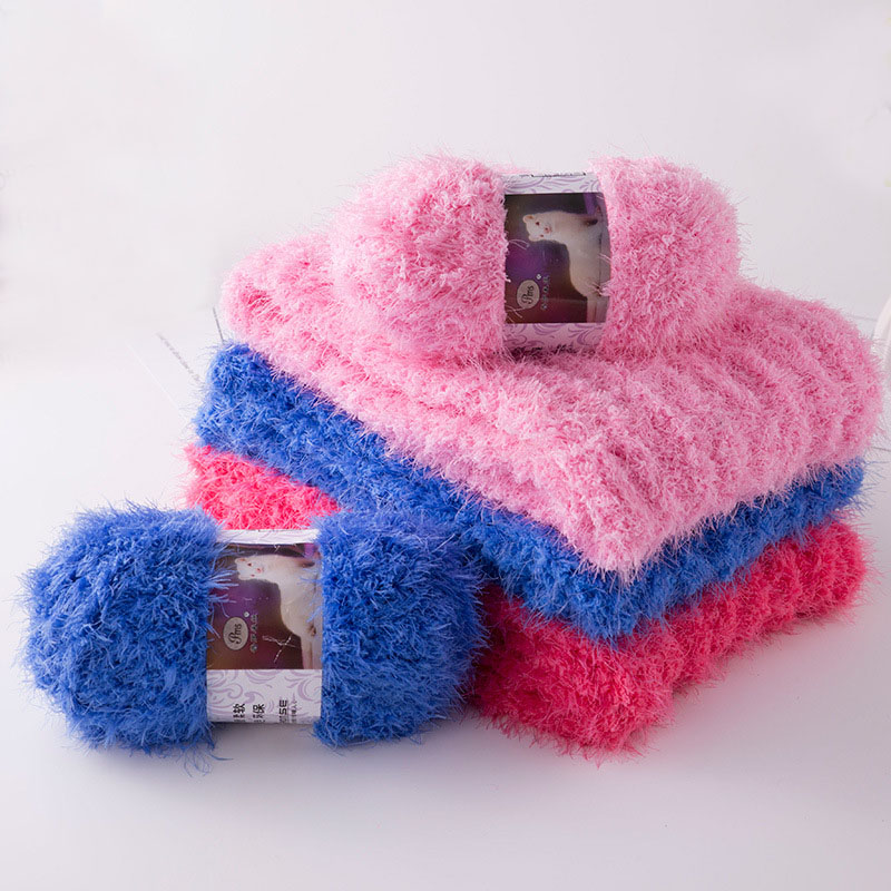 100g/ball Long Hair Mink Yarn Faux Fur Mohair Wool Cashmere Yarn for DIY Hand Knitting Crochet Sweater Thread Baby Yarn JK495