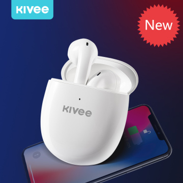 Kivee TW58 Wireless Bluetooth Headphones TWS Earphone Semi-in-ear Dual Connection Headphone Magnetic Design HiFi Music Earphone
