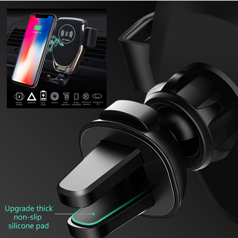 10W Qi Wireless Fast Charger Car Mount Holder Stand Auto Sensor Charging New Arrival