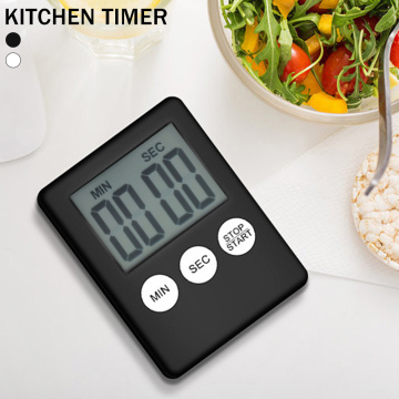 Super Thin LCD Digital Screen Kitchen Timer Square Home Kitchen Mini Countdown Alarm Magnet Clock Sleep Stopwatch Clock Timer