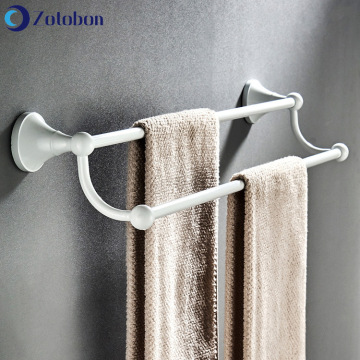 ZOTOBON 60cm Bath Towel Holders Wall Mounted Decorate Brass Paint Towel ShelvesClothes Towel Bars Racks Bathroom Organizer M274
