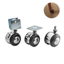 2'' Zinc Alloy Furniture Swivel castor rubber heavy duty caster wheels with Brake for office chair Crib Trolley Cabinet Hardware