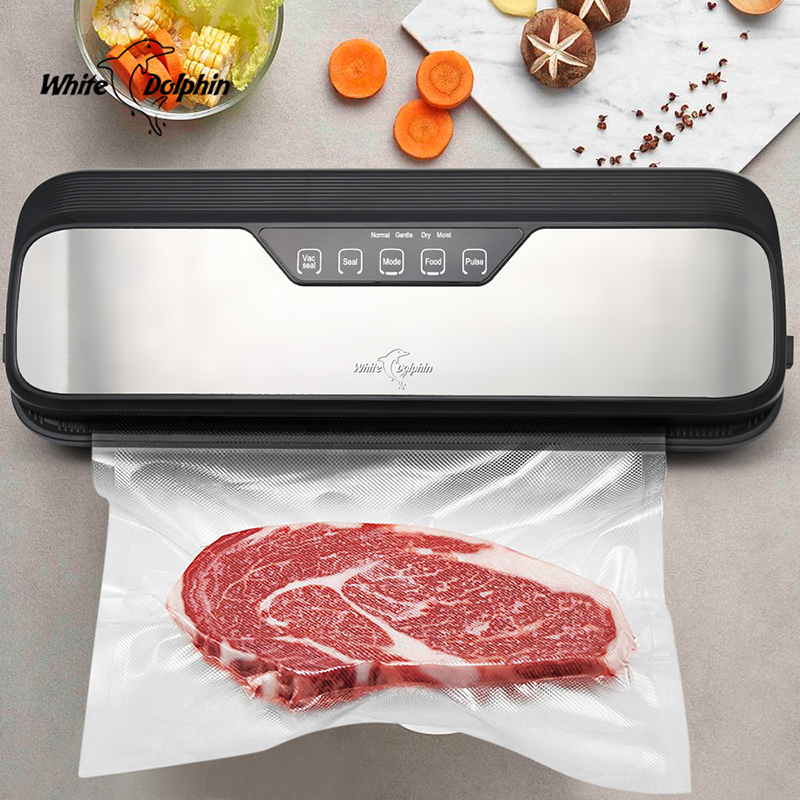 Kitchen Vacuum Food Sealer With 10PCS Food Seal Bags Automatic Electric Food Vacuum Sealer Packaging Machine 220V 110V