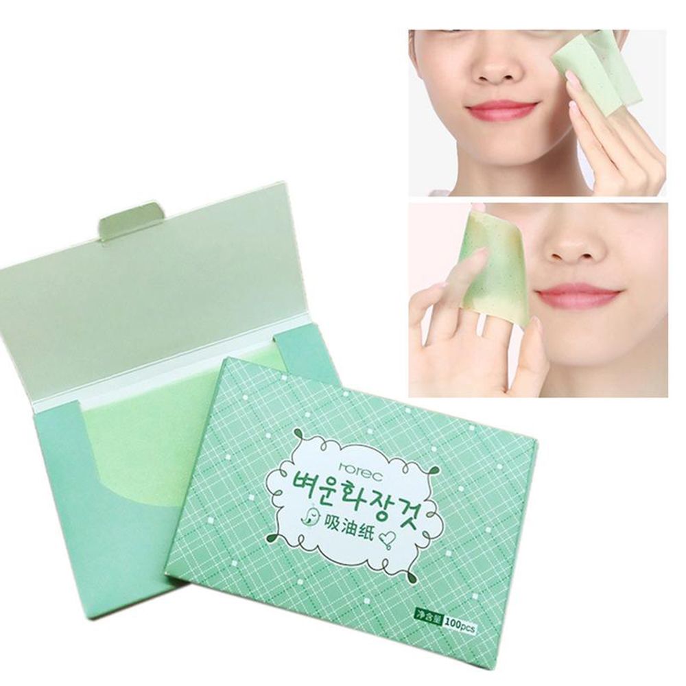 100sheets/pack Absorbent Paper Oil Control Wipes Makeup Cleansing Summer Blotting Facial Oil Shrink Pore Face Cleaning Tool