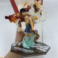 One Piece Luffy 3D2Y Rubber Fire Fist Battle Ver. OP Zoro Monkey D Luffy Sanji PVC Action Collection Figure Model 14cm