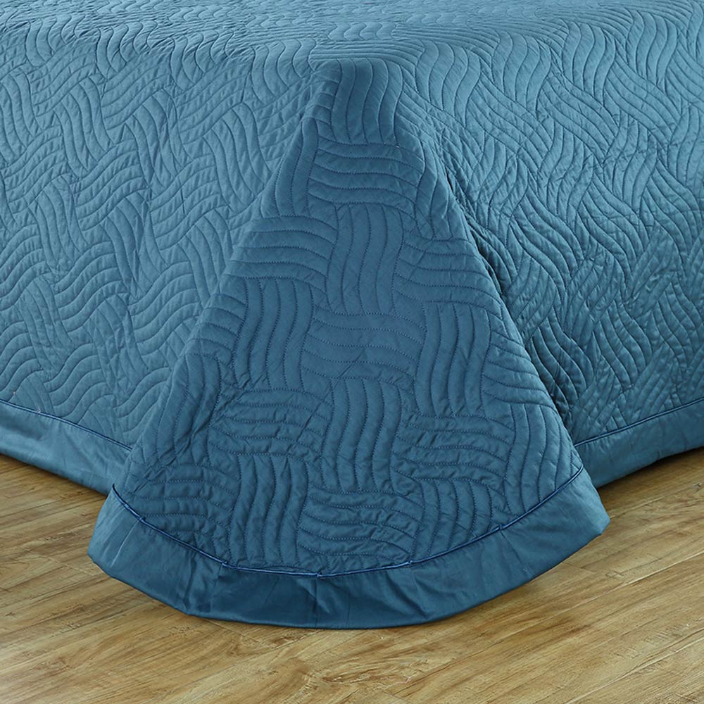 Svetanya Solid Color Bedspread set thick Bed Sheet stiching Bedcover Coverlet Pillowcase