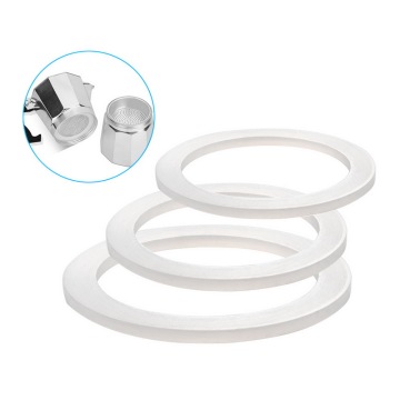 1 x Moka Express seal Milky White Flexible Washer Gasket Ring For Moka Pot Silicone Seal Espresso HG4840-HG4843 Top #6