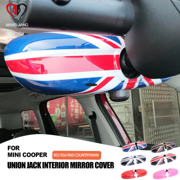 Union Jack Interior Mirror Cover Shell Sticker Protective Cap Case For mini cooper R55 R56 R60 Countryman Car-styling Accessorie