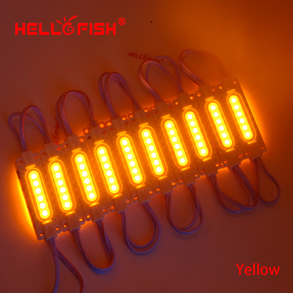 Hello Fish 20pcs DC12V COB LED Modules 7020 Advertising Modules Luminous characters, backlight modules IP65 Waterproof