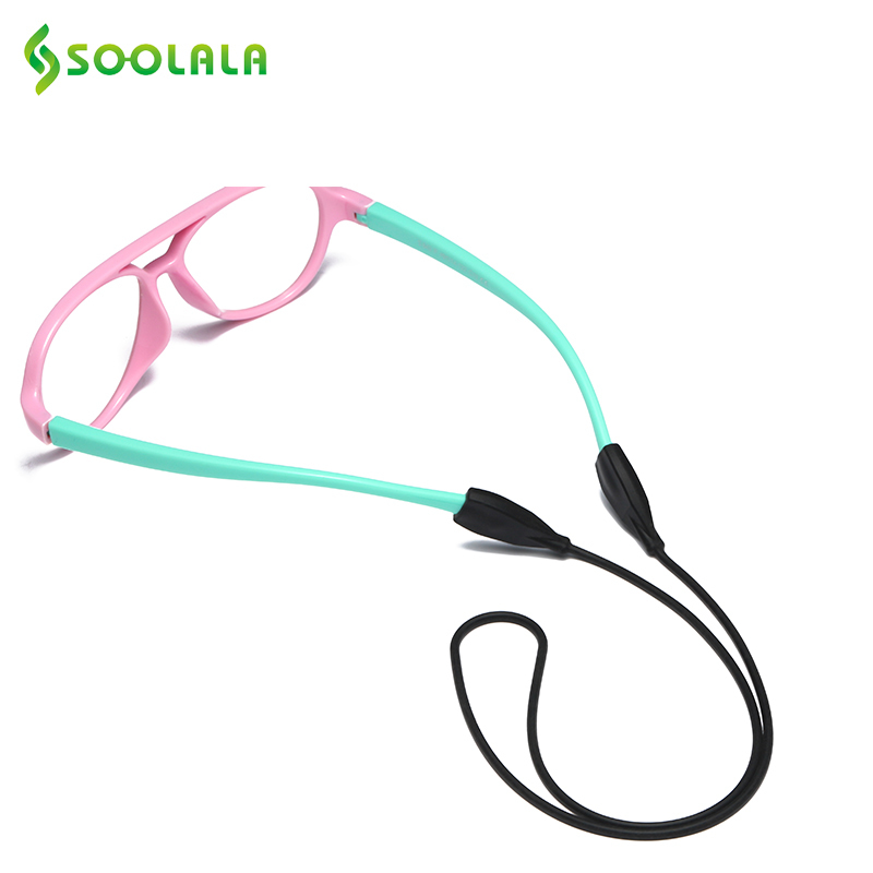 SOOLALA 3Pcs/Lot Anti-Slip Silicone Sports Glasses Rope Reading Glasses Chain Neck Holder Strap Sunglasses Eyewear Accessories