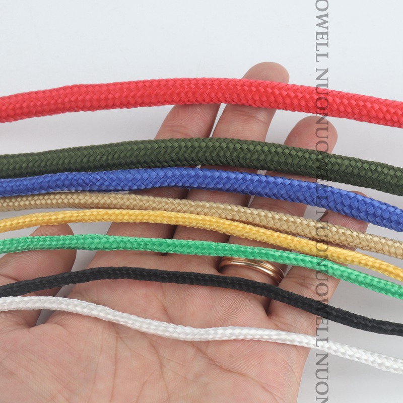 4mm~9mm Colorful Nylon Braided Rope Home Playground Safety Net Cord Sunshade Nets Fixing String Tent Rope