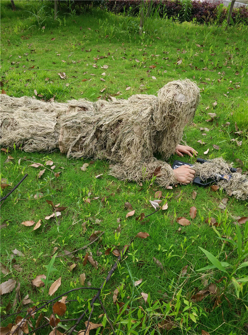 Free shipping desert Bionic Ghillie Suits camouflage grass hay style hunting Recon yowie Paintball,Military clothing