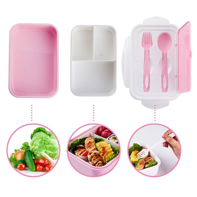 Large Capacity Airtight Leakproof Lunch Box Microwave Safe Meal Containers Portable Sealed Bento Food Cassette Case