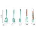 Premium Silicone Utensils Cooking Tools Set, Turner Tongs Spatula Soup Spoon Non-stick Shovel Oil Brush Kitchen Tool