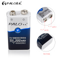 2pcs PALO Super Rechargeable 9V 6F22 Battery ni-mh 300mah 9v nimh Battery for Digital Camera Remote Control Toys metal detector