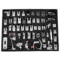 32/42/52/62pcs Domestic Sewing Machine Presser Feet Set Sewing Machine Foot Sewing Accessories&Prop Kits For Brother Singer