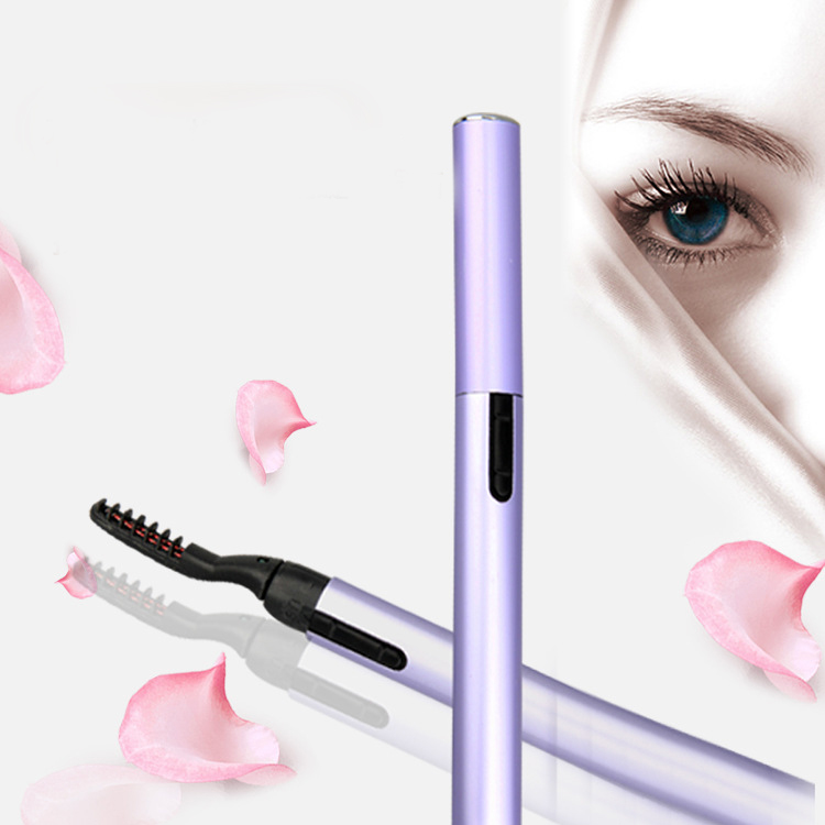 1Pc 2 Colors Portable Fast Heated Electric Eyelash Curler Long Lasting Curl Eyelash Curling Pen Dry Eye lash Beauty Makeup Tool