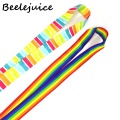 Colorful Rainbow Homosexuality Neck Strap Lanyards ID badge card holder keychain Mobile Phone Strap Gift Ribbon webbing necklace