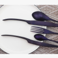 Purple Restaurant Reusable Dinnerware Set High Quality Metal Flatware Set Stainless Steel Kitchen Tableware Knife Fork Spoon Set