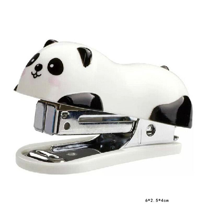 Portable cute Mini Stapler Panda Home Small Paper Document Stapler Office Student Supplies School Stationery Binder stapler set