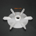 Uxcell 2Pcs 97x10mm/115x14mm/125x18mm/140x20mm White Plastic D Shaft Replacement 6 Impeller Motor Fan Vane Customizable