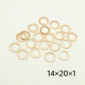 20Pcs Solid Copper Washer Flat Ring Gasket Sump Plug Oil Seal Fittings M10 M8 M6 M5 M14 M16 Fastener Hardware Accessories