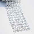 Sliver Sunflower Diamond Mesh 10Yard 6rows Rhinestone Ribbon Bling Crystal Wedding Decoration Cake Candle Decoration