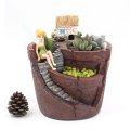 AMW Succulent Plant Creative Plants Pot with City of Sky Flowerpot Combination Resin Pot Flower Basket House Planter Pot