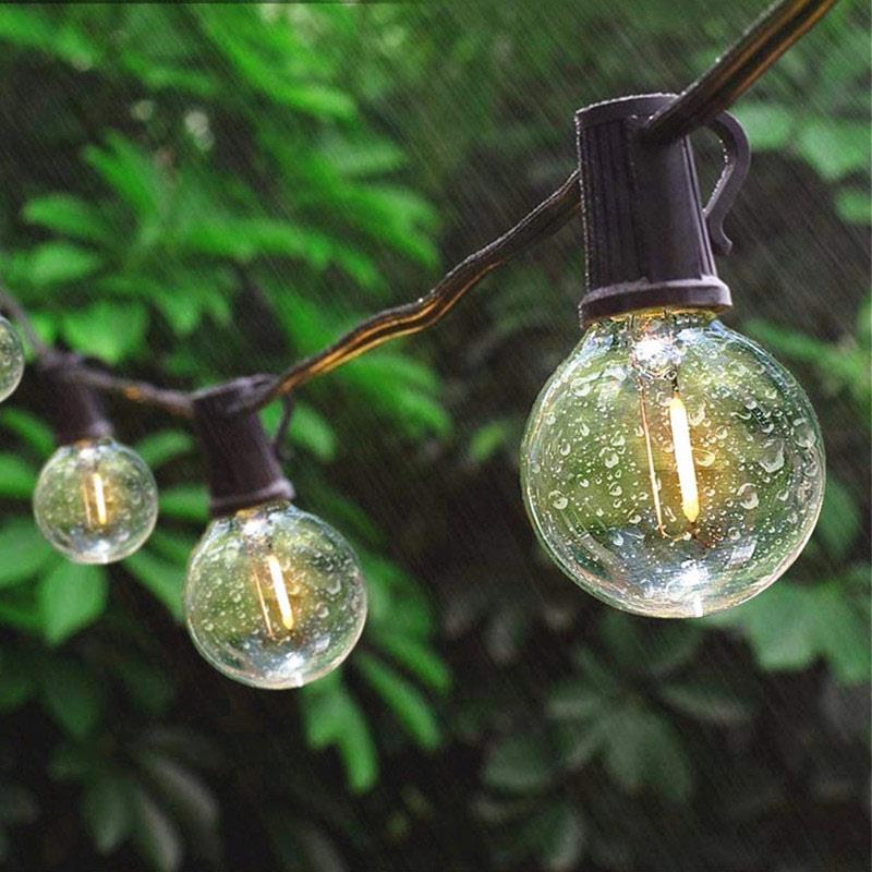 25Pcs String Light Bulb Tungsten Incandescent Light Bulb 7W Base Socket Holder Bulb For String Light Party Home Decoration